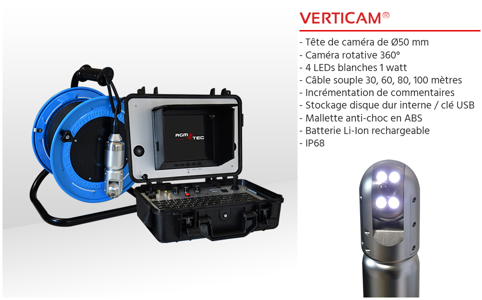 Camera inspection verticale